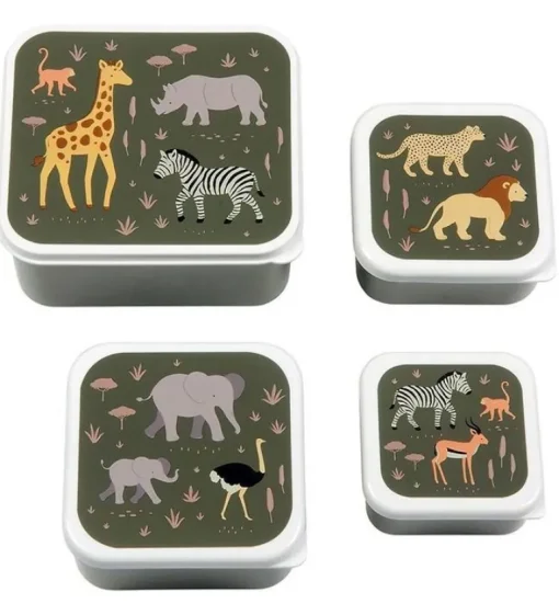 A Little Lovely Company Snackbox Saet, Savanna