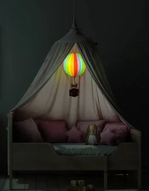 Authentic Models Luftballon 18Cm, Rainbow - Led Lys