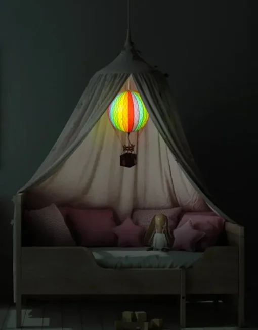 Authentic Models Luftballon 42Cm, Rainbow - Led Lys
