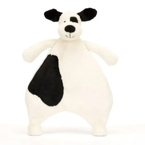 Baby Jellycat Bashful Hund, Sort/Creme Putteklud