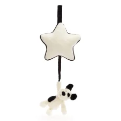 Baby Jellycat Bashful Hund, Sort/Creme Spilledase