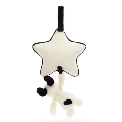 Baby Jellycat Bashful Hund, Sort/Creme Spilledase
