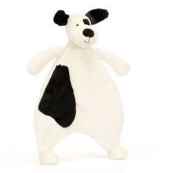 Baby Jellycat Bashful Hund, Sort/Creme Putteklud