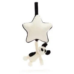 Baby Jellycat Bashful Hund, Sort/Creme Spilledase
