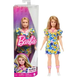 Barbie Fashionista Doll Yellow Blue Floral (Ds)
