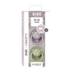 Bibs Liberty 2Pk Deluxe Silikone, Sage Mix