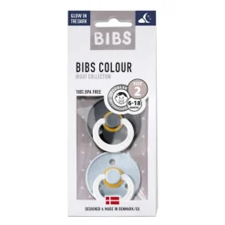 Bibs 2Pk Colour Glow Latex Str. 2, Iron/Baby Blue Night