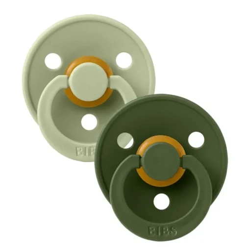 Bibs 2Pk Colour Latex Anatomisk Str.2, Sage/Hunter Green