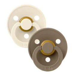 Bibs 2Pk Colour Latex Str.2, Ivory/Dark Oak