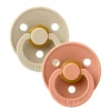 Bibs 2Pk Colour Latex Str.2, Vanilla/Peach