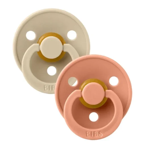 Bibs 2Pk Colour Latex Str.2, Vanilla/Peach