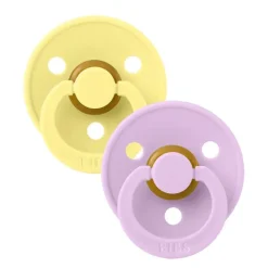 Bibs 2Pk Colour Latex Str.2, Sunshine/Violet Sky