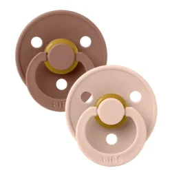 Bibs 2Pk Colour Latex Str.1, Woodchuck/Blush