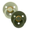 Bibs 2Pk Colour Latex Str.2, Sage/Hunter Green