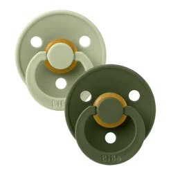 Bibs 2Pk Colour Latex Str.2, Sage/Hunter Green