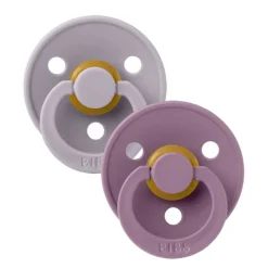 Bibs 2Pk Colour Latex Str.2, Fossil Grey/Mauve