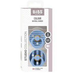 Bibs 2Pk Colour Latex Str.2, Studio Pin/Sky Blue Mix