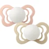 Bibs 2Pk Couture Glow Silikone Str.2, Blush/Vanilla