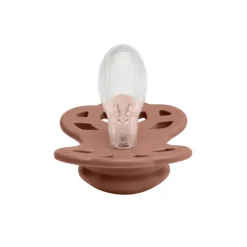 Bibs 2Pk Infinity Silikone Str.1, Blush/Woodchuck