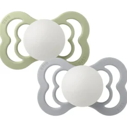 Bibs 2Pk Supreme Glow Silikone Str.2, Sage/Cloud Night