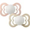 Bibs 2Pk Supreme Glow Silikone Str.2, Blush/Vanilla Night