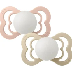 Bibs 2Pk Supreme Glow Silikone Str.2, Blush/Vanilla Night