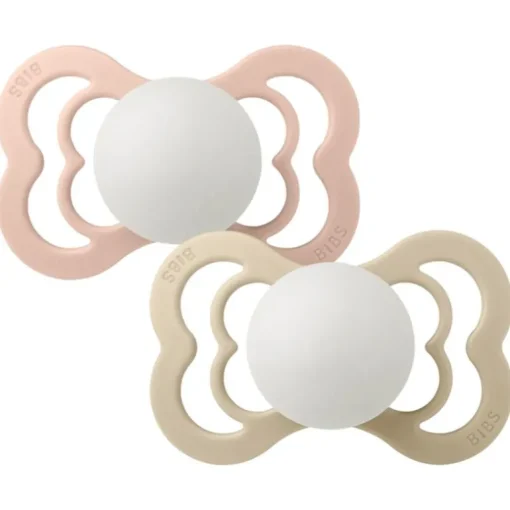 Bibs 2Pk Supreme Glow Silikone Str.2, Blush/Vanilla Night