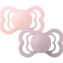 Bibs 2Pk Supreme Silikone Str.2, Blossom/Dusky Lilac