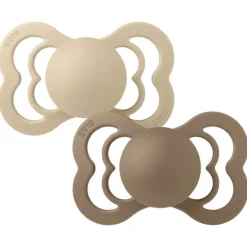 Bibs 2Pk Supreme Silikone Str.2, Vanilla/Dark Oak