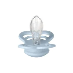 Bibs 2Pk Supreme Silikone Str.2, Iron/Baby Blue