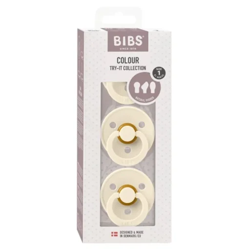Bibs 'Try-It'-Pakke 3Stk Str.1, Ivory
