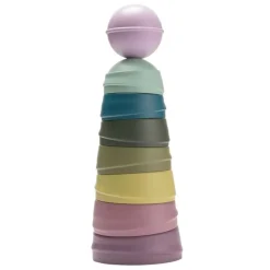 Bibs Wobbly Tower, Bright Rainbow