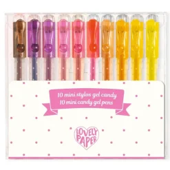 Djeco 10 Mini Gel Penne, Candy