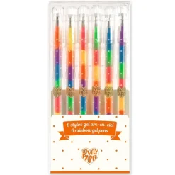 Djeco 6 Rainbow Gel Pens