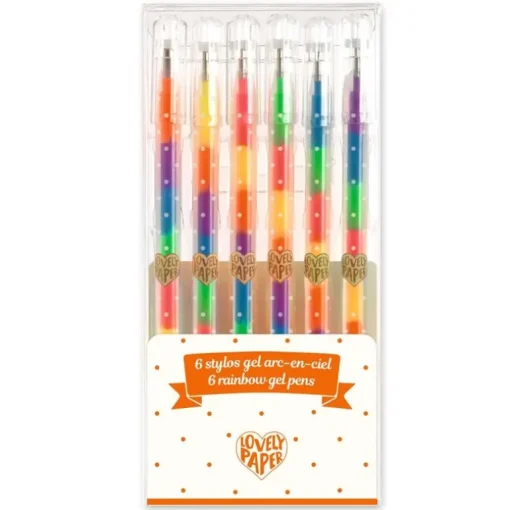 Djeco 6 Rainbow Gel Pens