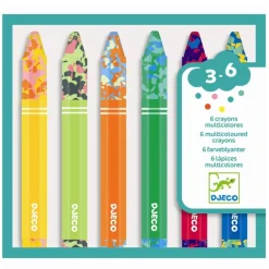 Djeco Fedtfarver. 6 Multi Farver