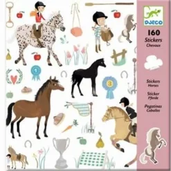 Djeco Klistermærker 160 Stk. Med Heste