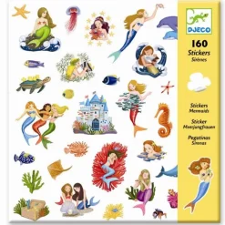 Djeco Klistermærker 160 Stk. Med Havfruer