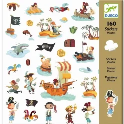 Djeco Klistermærker 160 Stk. Med Pirater