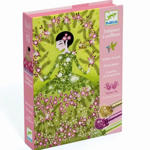 Djeco Kreativ Aeske - Glitterkort, Kjoler
