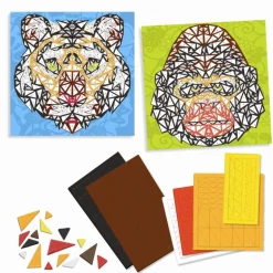 Djeco Kreativ Mosaik, Tiger & Gorilla