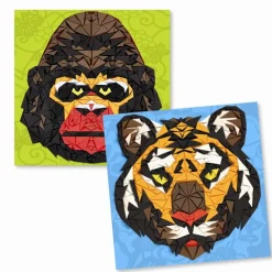 Djeco Kreativ Mosaik, Tiger & Gorilla
