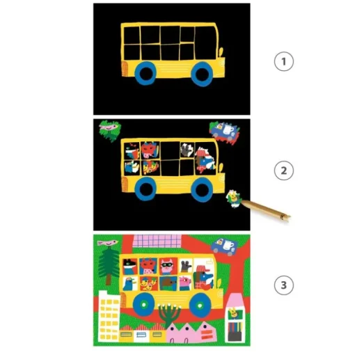 Djeco Kreativ Scratch, Koretojer