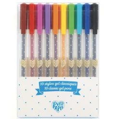 Djeco Lovely Paper 10 Gel Pens, Klassisk