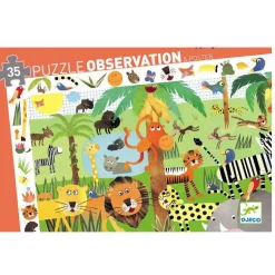 Djeco Observationspuslespil Jungle 35 Brikker