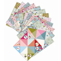 Djeco Origami - Flip-Flappere, Lyse Farver