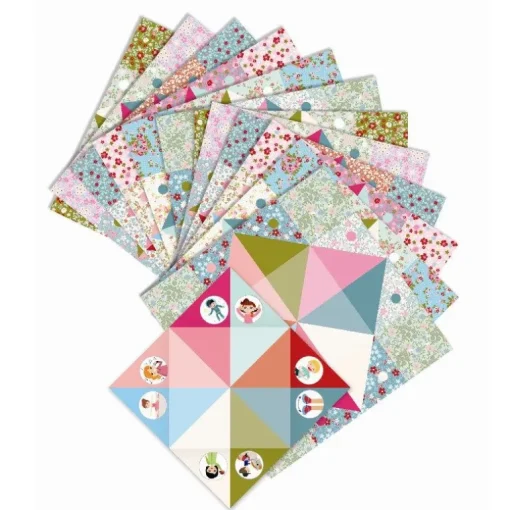 Djeco Origami - Flip-Flappere, Lyse Farver