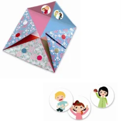 Djeco Origami - Flip-Flappere, Lyse Farver