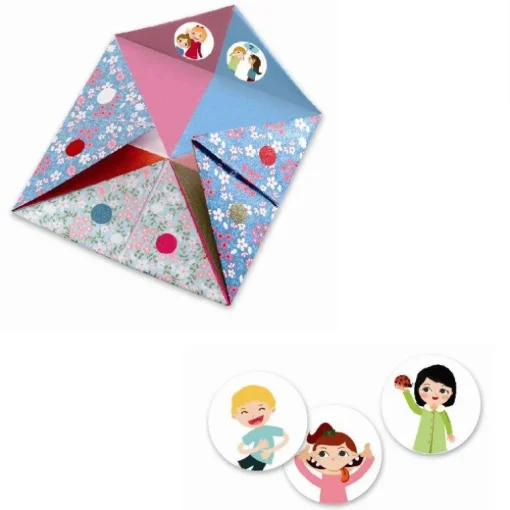 Djeco Origami - Flip-Flappere, Lyse Farver
