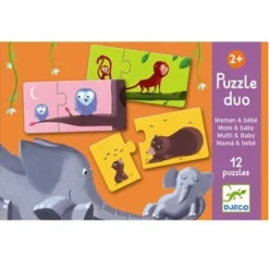 Djeco Pusle/Laerespil Mor Og Baby 2 Brikker (10 Par)